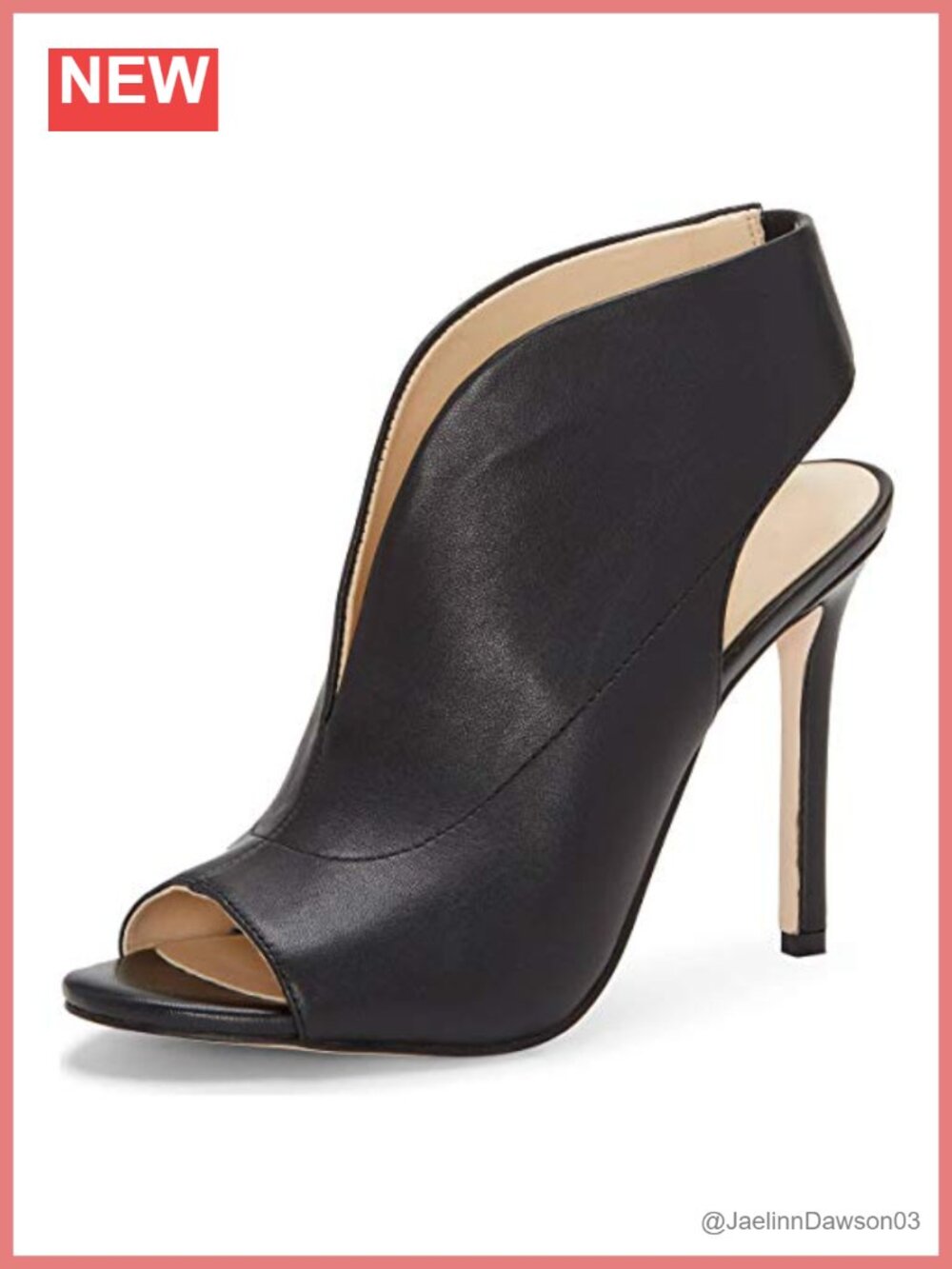 Slingback Peep Toe Stiletto High Heel Sandals Cutout Party Office Faux Leather